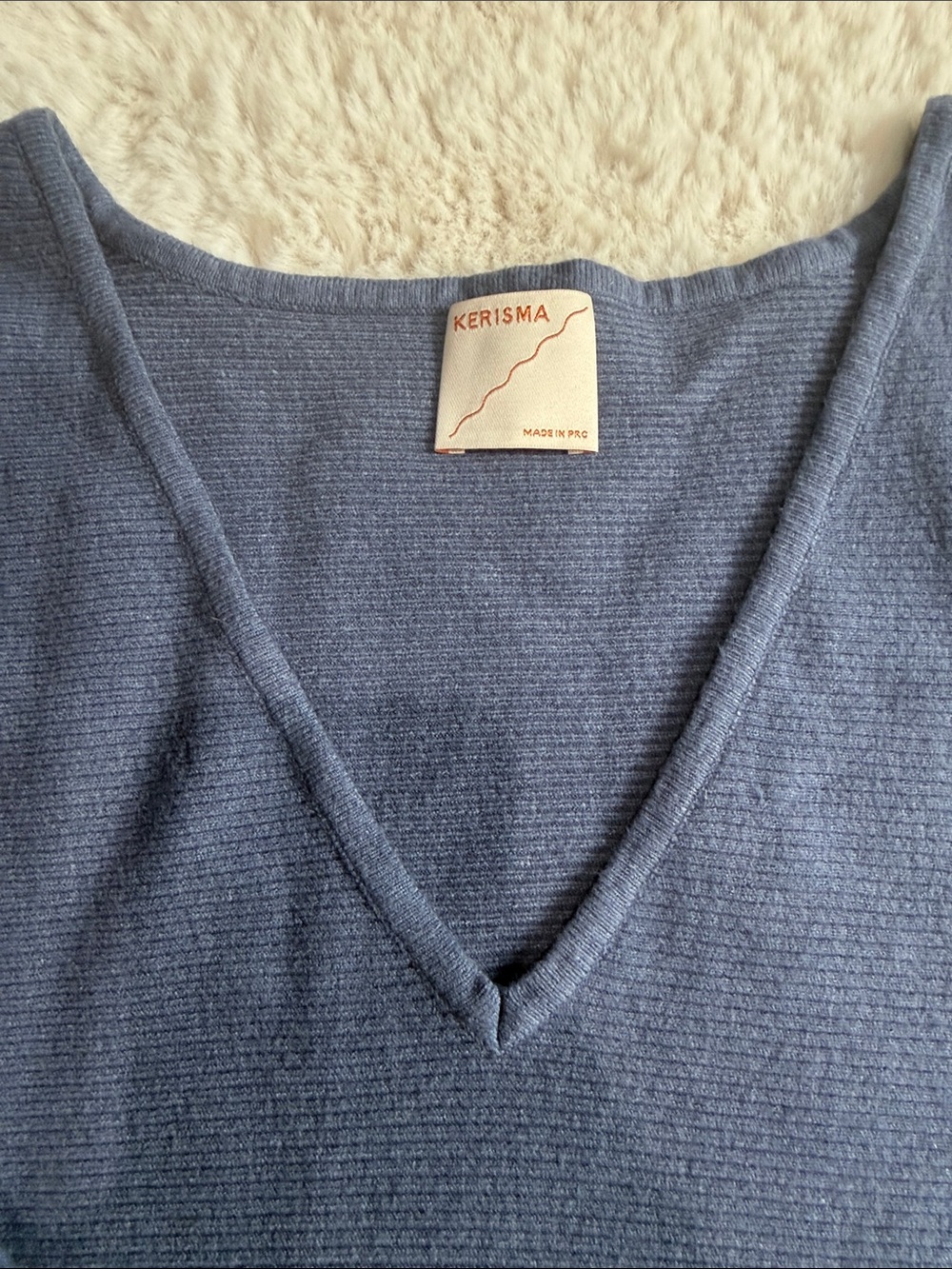 Kerisma 'Ryu' V-Neck Batwing Sweater in Stormy Blue - Size S/M - Picture 9 of 17